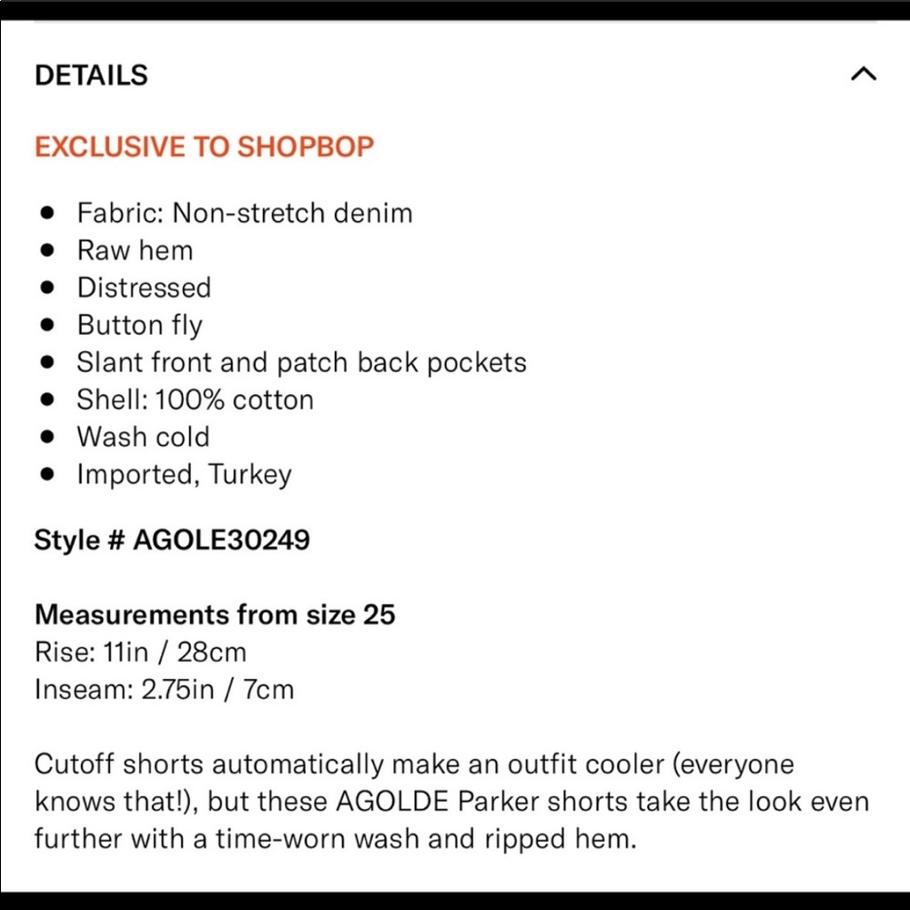 Agolde Denim Shorts - Picture 11 of 11
